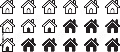 Collection of communication and navigation icons