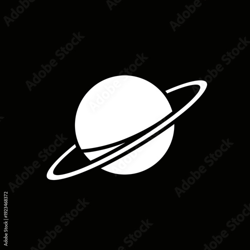 Saturn planet with ring system.