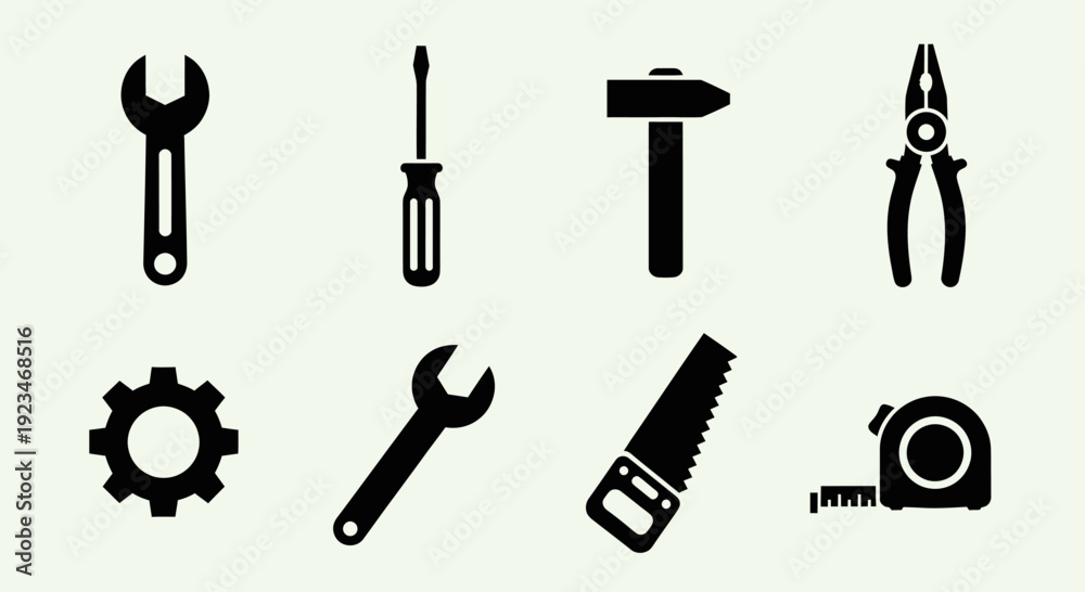 Fototapeta premium Essential Hand Tools Collection for Home Improvement and Repair Projects.