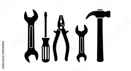 Essential Hand Tools Collection for Repair and Construction Work.