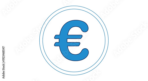 Euro currency symbol on white.