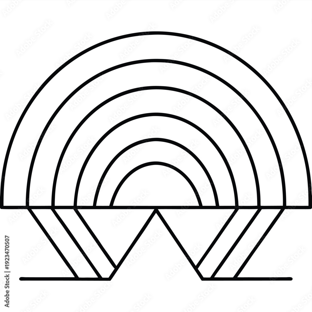 Obraz premium geometric-rainbow-vector