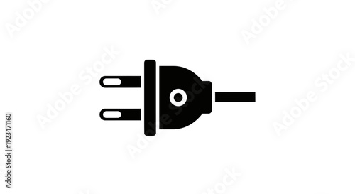 Black plug electrical power connector.