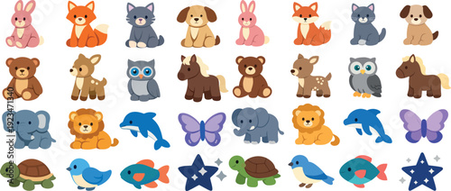 Wallpaper Mural Velveteen Cute Cartoon Animal Illustrations for Kids Torontodigital.ca