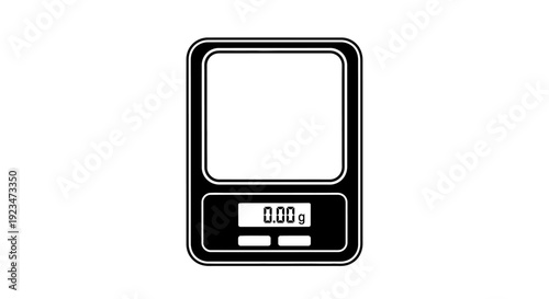 Digital kitchen scale with display screen.