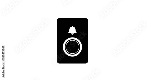Doorbell button with bell icon.