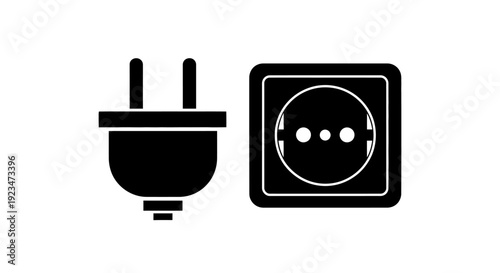 Electric plug and socket icons.