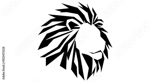 Black silhouette of a lion head.