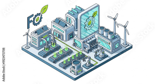Sustainable Factory with Renewable Energy.