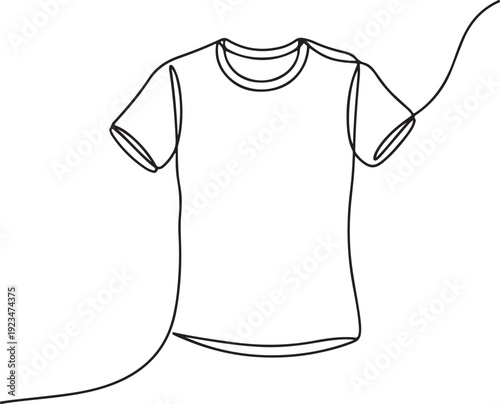 Black line of a short sleeved tshirt on white background t-shirt line black lines short sleeves crew neck