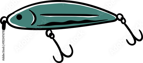 Fishing Minnow Lure Vector, Outdoor Sport Element