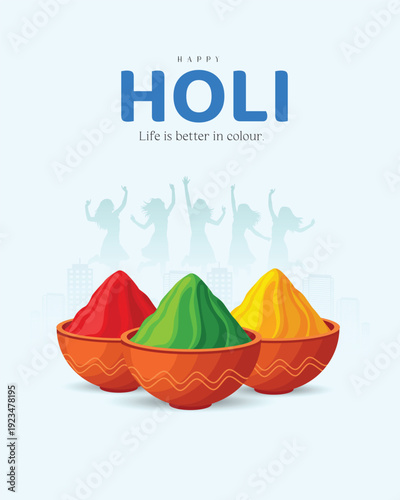 Creative Holi Celebration Designs for Education, Technology & Healthcare Sectors – Ideal for Social Media, Web Banners, Print Campaigns, Stories, and Status Posts
