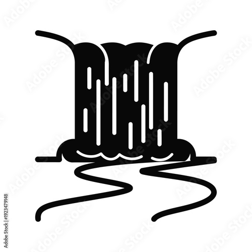 Black and white illustration of a spool of thread