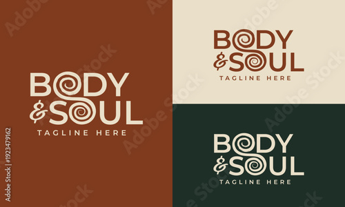 Wellness Zen Logo Template  Natural Earthy Spa and Yoga Branding Vector 