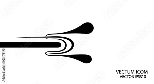 Foto Black and white vector fork tine.