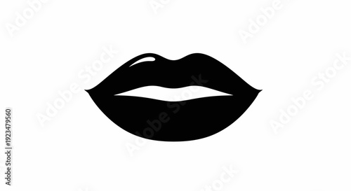 Black lips mouth female face part.