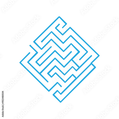 Blue maze graphic