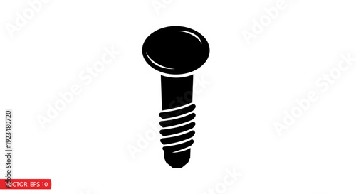 Black screw fastener hardware closeup.