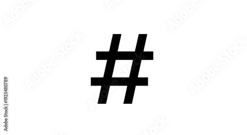 Fotografie Black hash tag symbol icon.