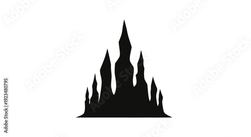 Black silhouette of a castle.