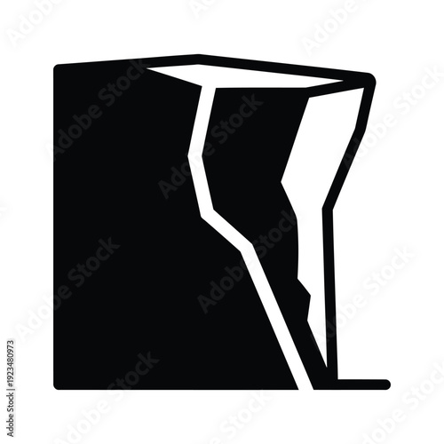 Cracked concrete slab