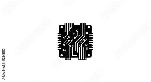 Close up of electronic microchip component.