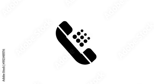 Black Telephone Handset with Dots.