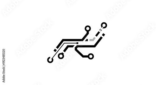 Circuit board electronic design symbol.