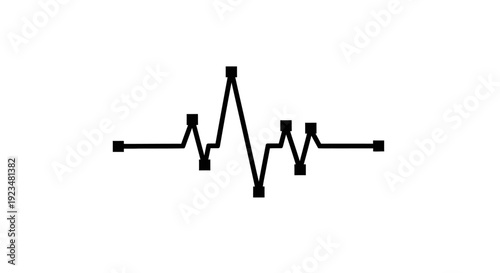 EKG heart rate monitor line graph.