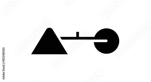 Geometric shapes balance equilibrium concept.