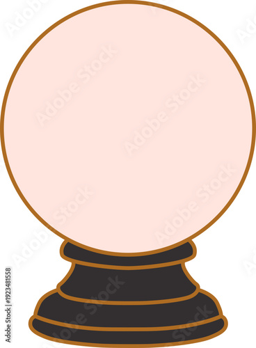 Crystal Ball Illustration, Fortune Telling Element