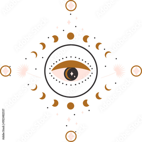 All Seeing Eye Celestial Vector