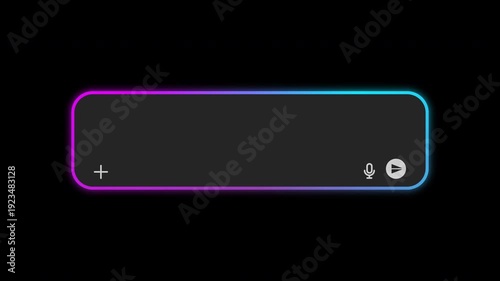 Looping Gradient Frame AI Chat Box Animation Dark Mode Medium Size