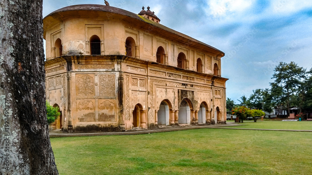 Fototapeta premium Rang Ghar historic Ahom amphitheater in Sivasagar Assam India