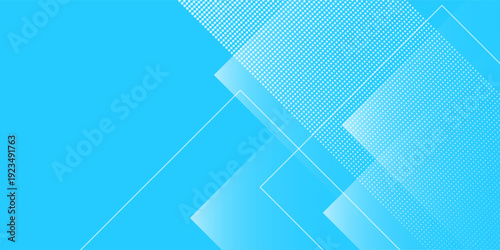 Light blue geometric backdrop featuring square shapes and dynamic abstract lines.