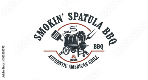 Smokin Spatula BBQ Logo Design.