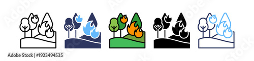 Forest Fire multiple icon