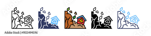 Land Slide multiple icon