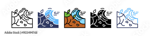Soil Erosion multiple icon