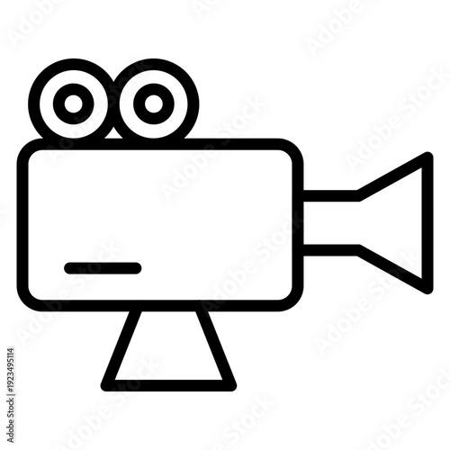 Film Vector Line Icon Design