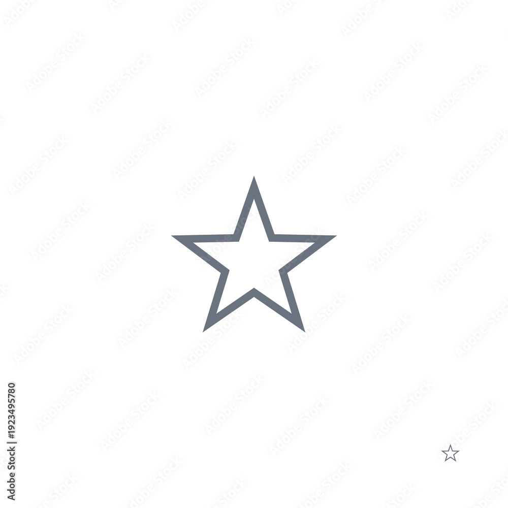 Obraz premium Star icon outline UI symbol vector