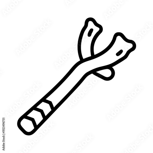Miswak Islamic Toothbrush Line Icon