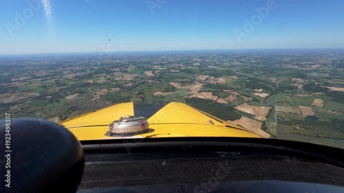 Cockpit view of loop in a Cap10 Airplane