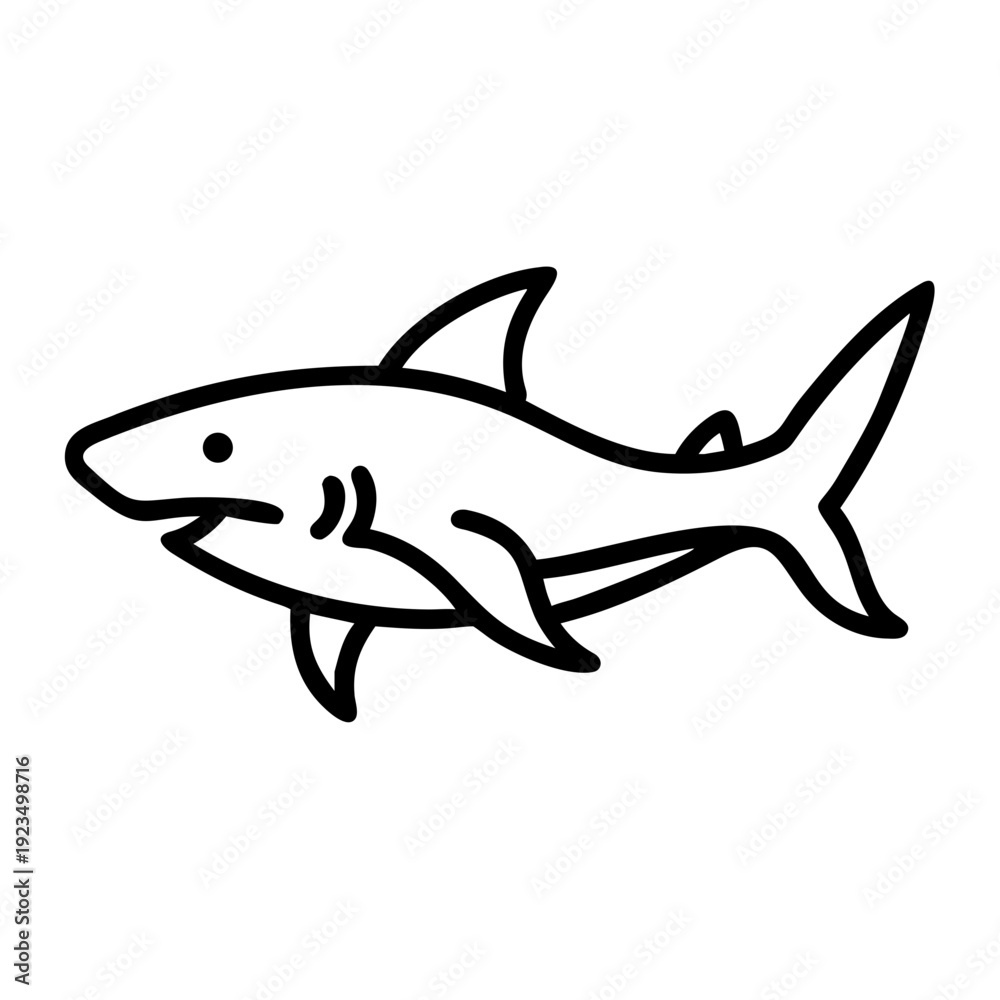 Obraz premium fish galapagos shark icon