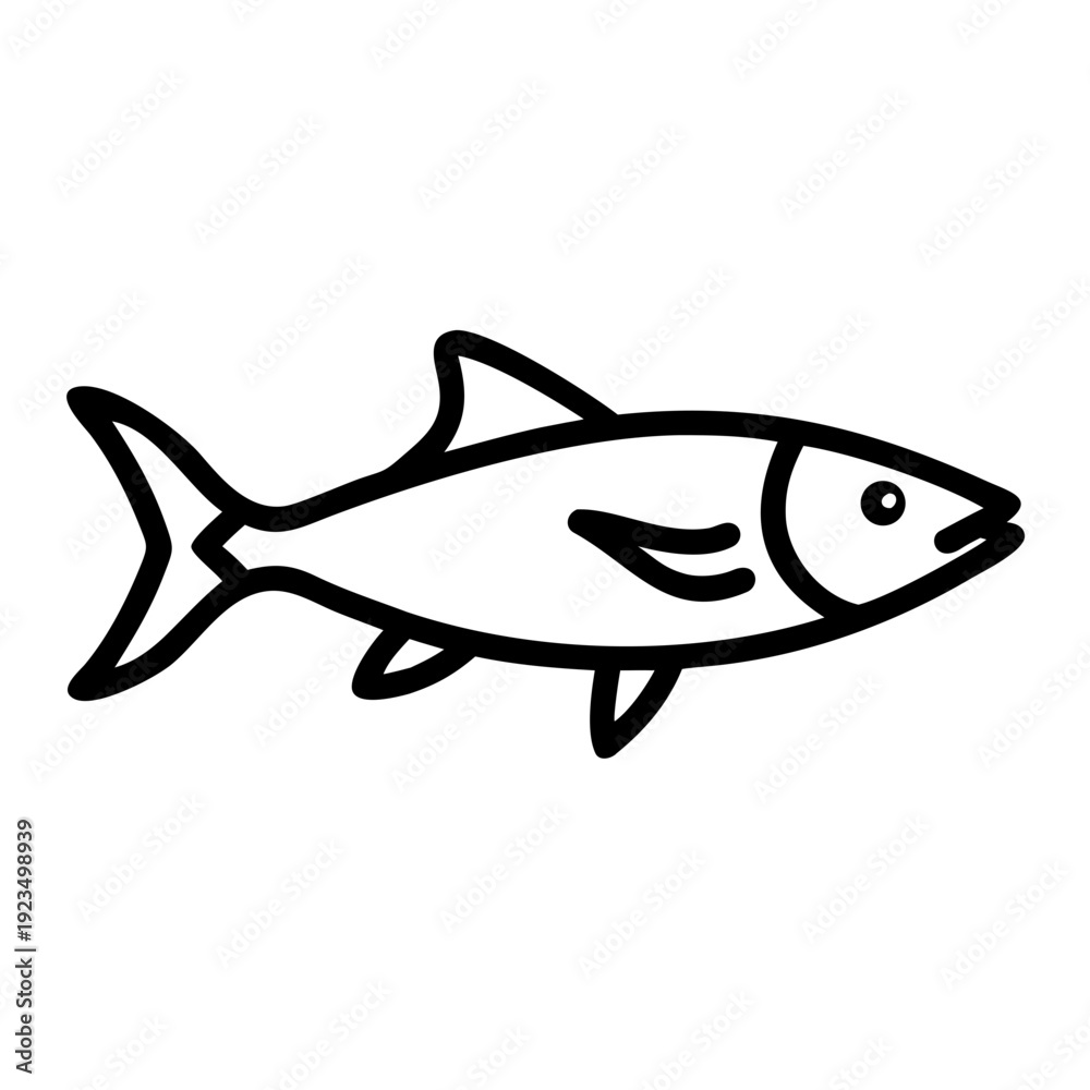 Fototapeta premium fish milkfish icon