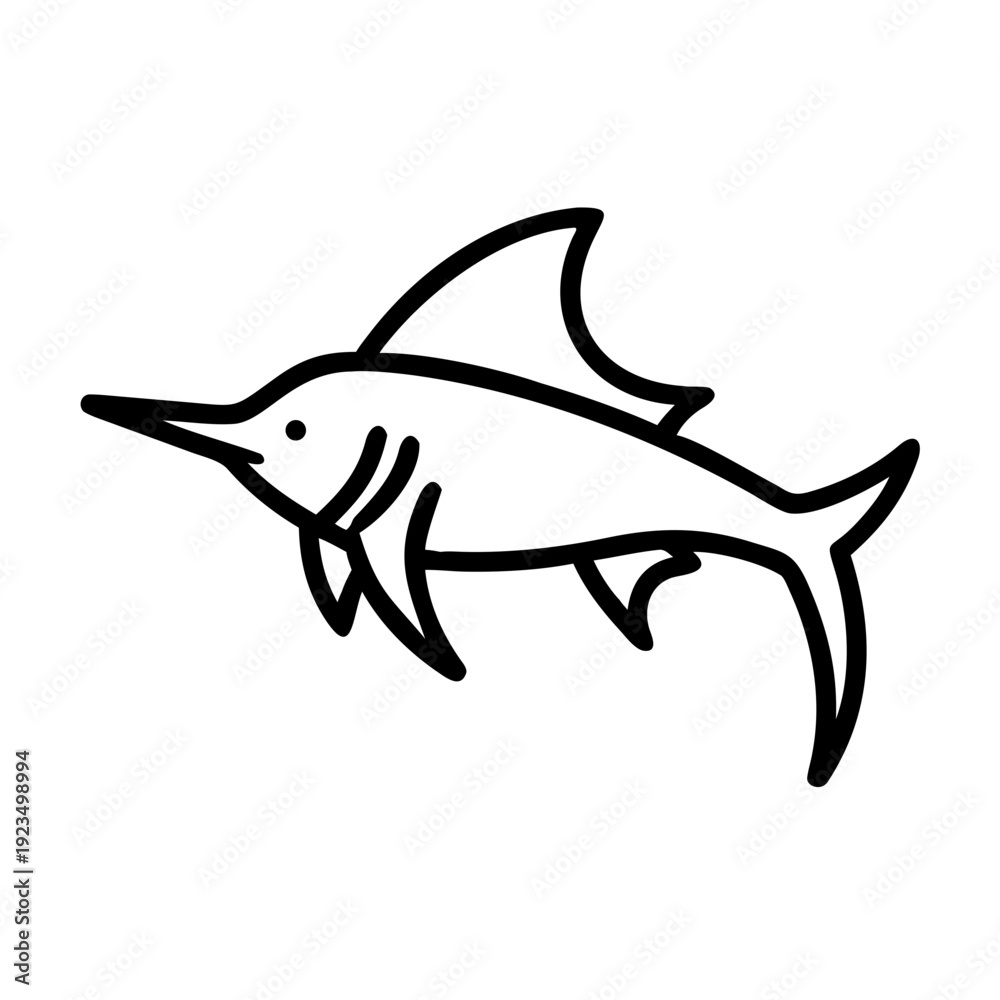 Obraz premium fish sailfish icon