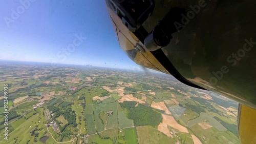 Cockpit view of Aerobatic inverted Flight in a Cap10 Airplane