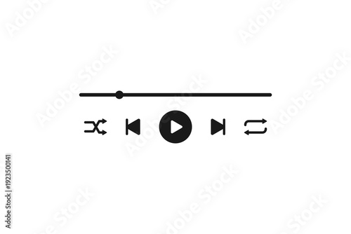 minimalist media player user interface