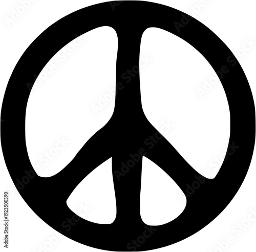 Peace sign symbol for harmony and unity