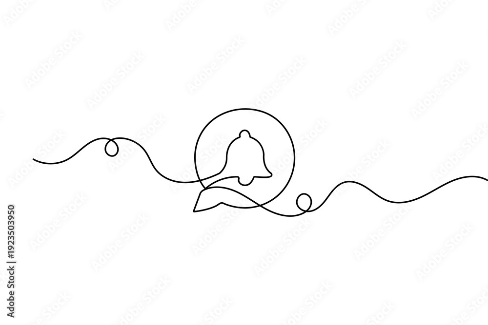 Fototapeta premium Speech bubble continuous one line drawing and minimalist style isolate outline vector illustration 
